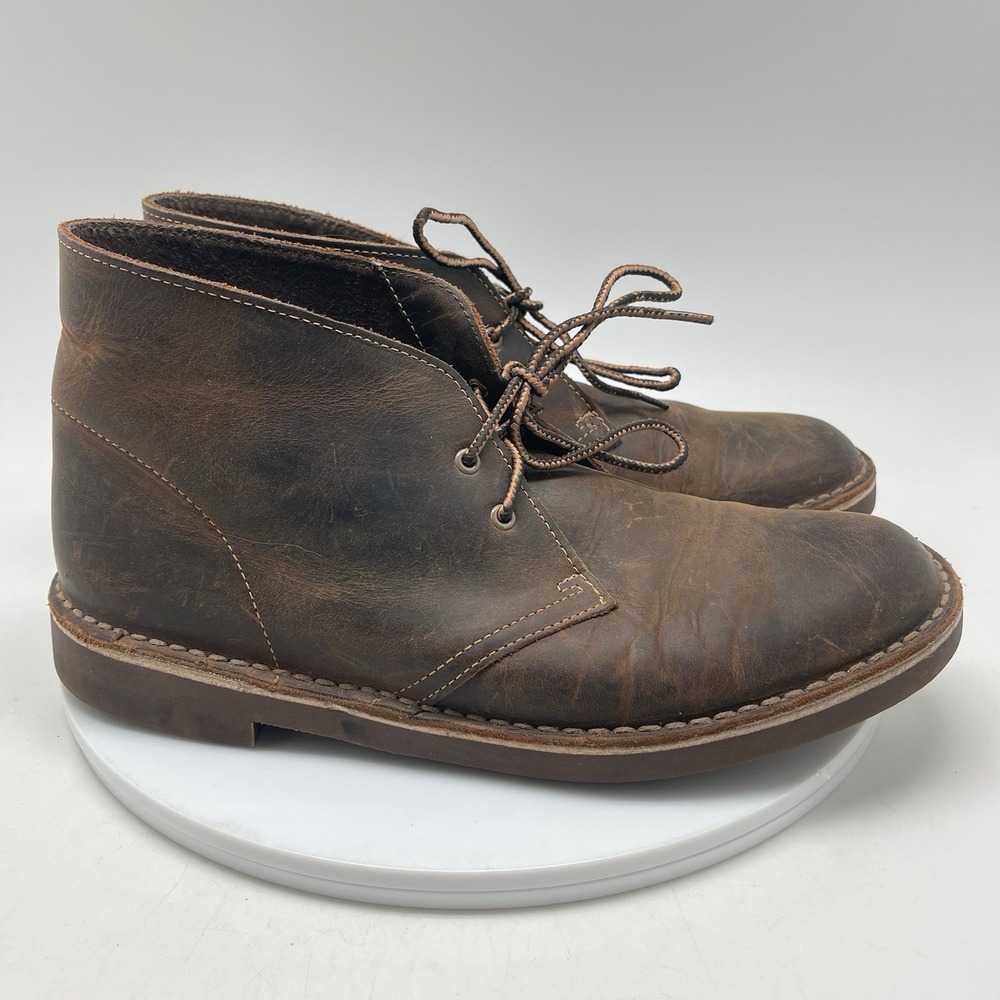 Clarks Bushacre Boots Mens 8.5 M Brown Casual Chukka Preppy Ankle‎ Shoes 15522